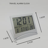Dropshipping Creative Travel Digital Fold Desktop Perpetual Calendar Electronic Clock Ultra Thin With Date Temperature Alarm Clock