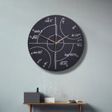 Sidiou Group Wholesale Creative 12 Inch Fancy Math Design Wood Wall Hanging Clock For Kids Living Room Indoor Home Decor Non Ticking Wall Clocks