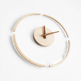 Sidiou Group Creative Art Design Transparent Suspended Wall Clock Nordic Simple Original Wood Feeling All-match For Home Decor Bedroom Living Room