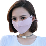 Sidiou Group Anniou Custom Women Ice Silk UPF50+ Anti UV Mouth Cover Breathable Ear-mounted Neck Gaiters Outdoor Dustproof Face Cover