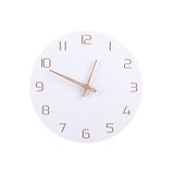 Sidiou Group 3D Roman Numerals Wooden Wall Clocks Modern Design Simple And Clean Round Home Decoration Bedroom Silent Fashion Wall-mounted Watch