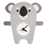 Sidiou Group Multi-purpose Nordic Cute Cartoon Animal Themed Wood Wall Clock Silent For Kids Bedroom Living Room Decoration Hanging Clocks