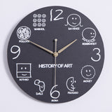 Sidiou Group Wholesale Creative 12 Inch Fancy Math Design Wood Wall Hanging Clock For Kids Living Room Indoor Home Decor Non Ticking Wall Clocks