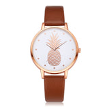 Sidiou Group New Fashion Women Watches Pineapple Pattern For Girl Student Wrist Watch Fashion PU Leather Analog Quartz Lady Watch