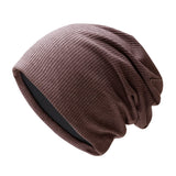 Sidiou Group Wholesale Winter Casual Knit Hats Pullover Fleece Lining And Thin Soft Warm Striped Knitted Hat For Men Women Slouch Beanie Hat