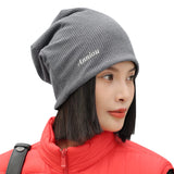 Sidiou Group Wholesale Winter Casual Knit Hats Pullover Fleece Lining And Thin Soft Warm Striped Knitted Hat For Men Women Slouch Beanie Hat