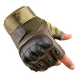 Sidiou Group Outdoor Sports Half Finger Gloves Safety Wear-resistant Hard Knuckle Military Tactical Glove For Training Camping Hiking