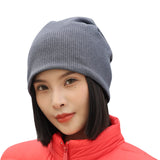 Sidiou Group Wholesale Winter Casual Knit Hats Pullover Fleece Lining And Thin Soft Warm Striped Knitted Hat For Men Women Slouch Beanie Hat