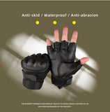 Sidiou Group Outdoor Sports Half Finger Gloves Safety Wear-resistant Hard Knuckle Military Tactical Glove For Training Camping Hiking