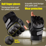 Sidiou Group Outdoor Sports Half Finger Gloves Safety Wear-resistant Hard Knuckle Military Tactical Glove For Training Camping Hiking