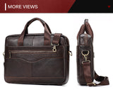 Sidiou Group Genuine Leather handbag bag Men Travel for Laptop Briefcase Crossbody Hand Sling Bag