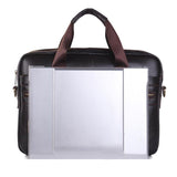 Sidiou Group Large Capacity Briefcase Leather Travel Shoulder Crossbody Bag Business Laptop Handbag