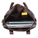 Sidiou Group Large Capacity Briefcase Leather Travel Shoulder Crossbody Bag Business Laptop Handbag