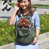 Sidiou Group Dog Carrier Shoulders Back Front Pack Dog Cat Travel Bag Mesh Backpack Head Out Design
