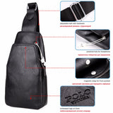 Sidiou Group PU Leather Messenger Bag Practical Crossbody Shoulder Bag Casual Chest Sling Bags