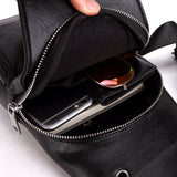 Sidiou Group PU Leather Messenger Bag Practical Crossbody Shoulder Bag Casual Chest Sling Bags