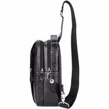 Sidiou Group Double Pocket USB Charging PU Leather Messenger Bag With Headphone Outlet Sling Bags