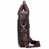 Sidiou Group Genuine Leather handbag bag Men Travel for Laptop Briefcase Crossbody Hand Sling Bag
