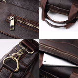 Sidiou Group Genuine Leather handbag bag Men Travel for Laptop Briefcase Crossbody Hand Sling Bag