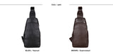 Sidiou Group PU Leather Messenger Bag Practical Crossbody Shoulder Bag Casual Chest Sling Bags