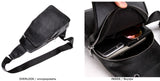 Sidiou Group PU Leather Messenger Bag Practical Crossbody Shoulder Bag Casual Chest Sling Bags