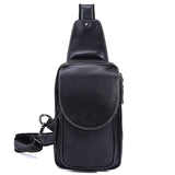 Sidiou Group Men Messenger Bags Genuine Leather Men's Bags Travel Chest Pack  Leather Shoulder Bags