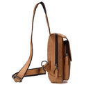 Sidiou Group Men Messenger Bags Genuine Leather Men's Bags Travel Chest Pack  Leather Shoulder Bags