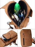 Sidiou Group Men Messenger Bags Genuine Leather Men's Bags Travel Chest Pack  Leather Shoulder Bags