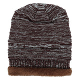 Sidiou Group Mens Fleece Cap Baggy Winter Striped Cashmere Beanie Hat Fashion Women Knit Wool Hats
