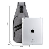 Sidiou Group Canvas Messenger Bag Casual Chest Bag With Headphone Hole Anti-theft Travel Sling Bag