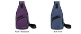 Sidiou Group Canvas Messenger Bag Casual Chest Bag With Headphone Hole Anti-theft Travel Sling Bag