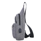 Sidiou Group USB Charge Anti Theft Chest Pack Men Portable Waterproof Organizer Sling Shoulder Bags