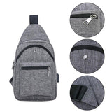 Sidiou Group USB Charge Anti Theft Chest Pack Men Portable Waterproof Organizer Sling Shoulder Bags