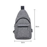 Sidiou Group USB Charge Anti Theft Chest Pack Men Portable Waterproof Organizer Sling Shoulder Bags