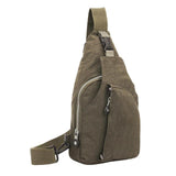 Sidiou Group Canvas Chest Packs Solid Color Multi Function Waist Bag Crossbody Sling Shoulder Bag
