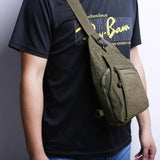 Sidiou Group Canvas Chest Packs Solid Color Multi Function Waist Bag Crossbody Sling Shoulder Bag