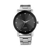 Sidiou Group Steel Wrist Women Band Analog Men Line Quartz Watch Watches Dial Stainless