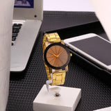 Sidiou Group Steel Wrist Women Band Analog Men Line Quartz Watch Watches Dial Stainless