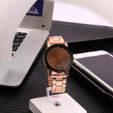 Sidiou Group Steel Wrist Women Band Analog Men Line Quartz Watch Watches Dial Stainless