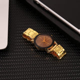 Sidiou Group Steel Wrist Women Band Analog Men Line Quartz Watch Watches Dial Stainless