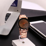 Sidiou Group Steel Wrist Women Band Analog Men Line Quartz Watch Watches Dial Stainless