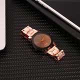 Sidiou Group Steel Wrist Women Band Analog Men Line Quartz Watch Watches Dial Stainless