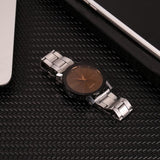 Sidiou Group Steel Wrist Women Band Analog Men Line Quartz Watch Watches Dial Stainless
