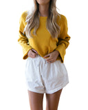 Sidiou Group Women Hoodies Sweatshirt Solid O-Neck Long Sleeve T-Shirt Casual Tracksuit Pullover