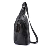Sidiou Group Anti-theft Men Sling Messenger Bags PU leather Chest Pack Travel Shoulder Handbags