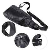Sidiou Group Anti-theft Men Sling Messenger Bags PU leather Chest Pack Travel Shoulder Handbags
