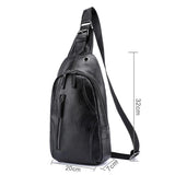 Sidiou Group Anti-theft Men Sling Messenger Bags PU leather Chest Pack Travel Shoulder Handbags