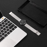Sidiou Group  Quartz Watch Men Women Wristwatches Luxury Ultra Thin Stainless Steel Watches