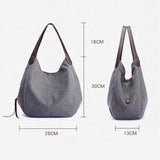 Sidiou Group Vintage Women Canvas Shoulder Bag Hand Bags Ladies Casual Handbag  Sling Shoulder Bags