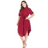 Turn-down Collar Short Sleeves
